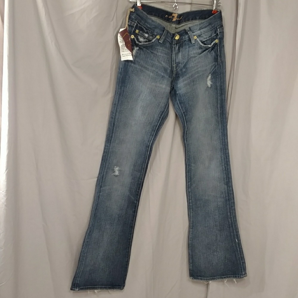 Flare Denim Blue Jeans Distressed Slim Bell Bottom Citizens of Humanity 25 / 34